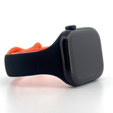 Slim Silicone Sport Band (For Apple Watch) Black & Orange