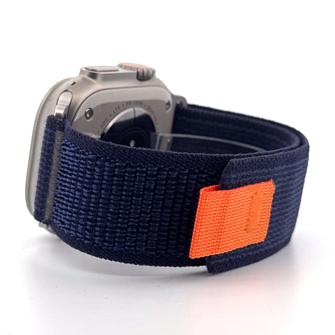 Trail Loop Nylon Band (For Apple Watch) Midnight Blue / Orange