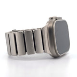 Hybrid Magnetic Titanium & Silicone Fusion Band (For Apple Watch) - Titanium & Black