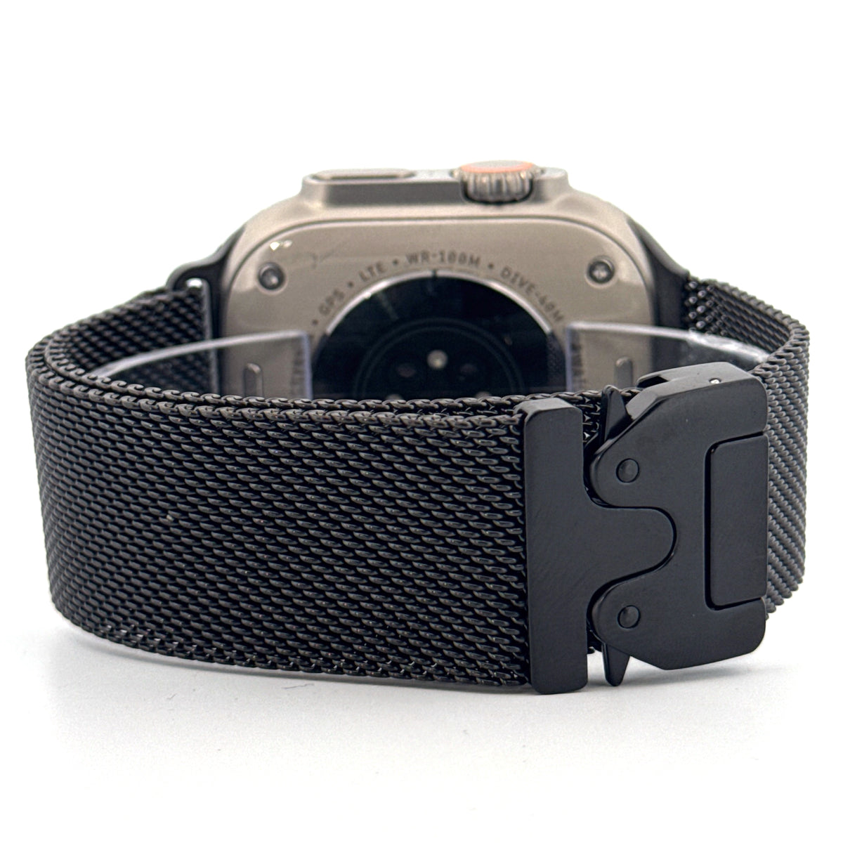 Black Milanese Loop Strap for Apple Watch | Secure Magnetic Closure ...