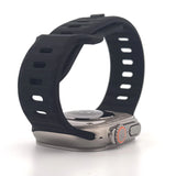 Explorer Style Silicone Band (High Quality For Apple Watch) Black