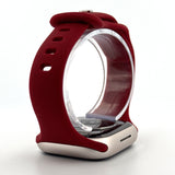 Slim Silicone Sport Band (For Apple Watch) Wine Red