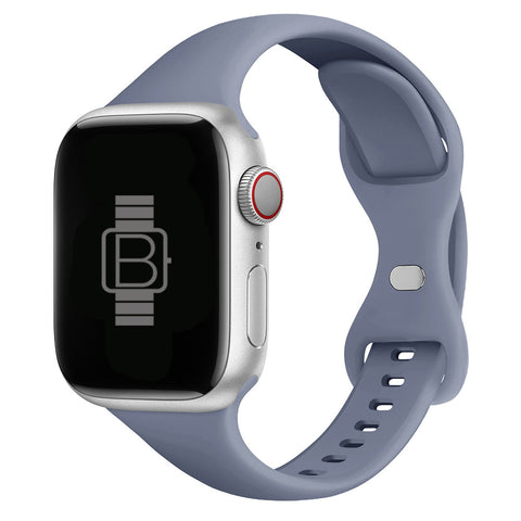 Slim Silicone Sport Band (For Apple Watch) Lavender Grey