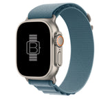 Alpine Loop Band (High Quality For Titanium Apple Watch Ultra) Glacier Blue