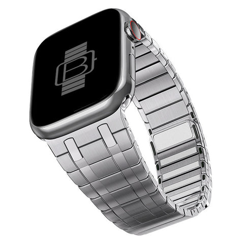 Magnetic Linked Bracelet Stainless Steel Band (For Apple Watch) Silver