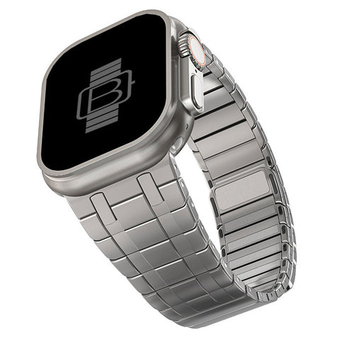 Magnetic Linked Bracelet Stainless Steel Band (For Apple Watch) Titanium