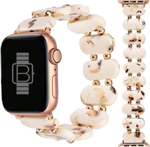 Resin Stretch Bracelet (For Apple Watch) Nougat