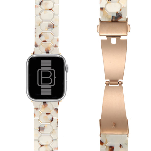 Resin Linked Bracelet (For Apple Watch) Nougat