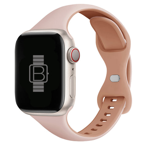Slim Silicone Sport Band (For Apple Watch) Oxford Pink & Rose Grey