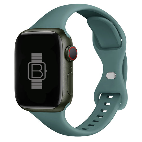 Slim Silicone Sport Band (For Apple Watch) Pine Green