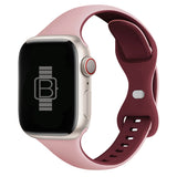 Slim Silicone Sport Band (For Apple Watch) Porsche Pink & Wine Red