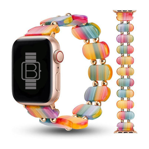 Resin Stretch Bracelet (For Apple Watch) Rainbow
