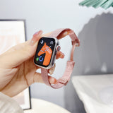 Slim Folding Buckle Milanese Loop Band (For Apple Watch) Rose Pink