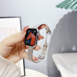 Slim Folding Buckle Milanese Loop Band (For Apple Watch) Silver