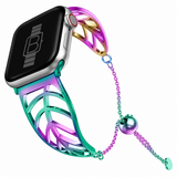 Slim Botanical Stainless Steel Band (For Apple Watch) Rainbow Oil Slick
