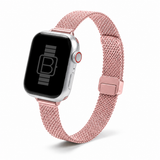 Slim Folding Buckle Milanese Loop Band (For Apple Watch) Rose Pink