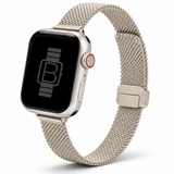 Slim Folding Buckle Milanese Loop Band (For Apple Watch) Starlight