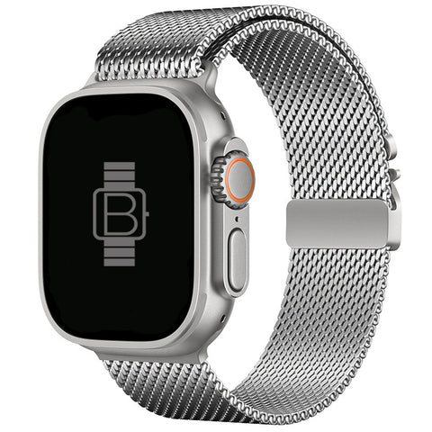 Ultimate Milanese Loop Band (For Apple Watch Standard & Ultra) Silver