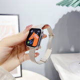 Slim Folding Buckle Milanese Loop Band (For Apple Watch) Starlight