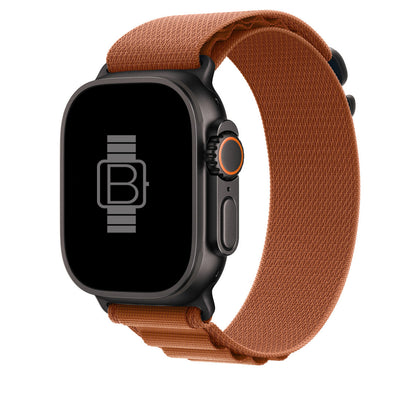 Alpine Loop Band (High Quality For Black Apple Watch Ultra) Terra Cotta