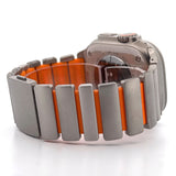 Hybrid Magnetic Titanium & Silicone Fusion Band (For Apple Watch) - Titanium & Orange