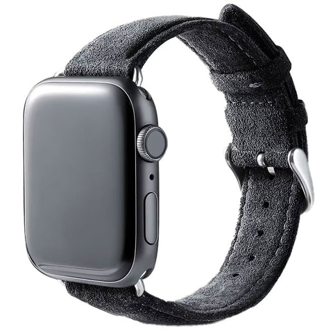 Alcantara Metal Buckle Band (For Apple Watch) Black