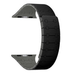 Magnetic Link Style Silicone Sport Band (For Apple Watch) Black & Grey