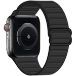 Trax Elastic Solo Loop Band (Silicone For Apple Watch) Black