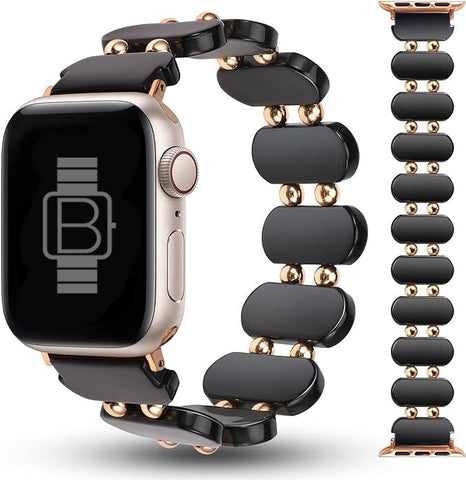 Resin Stretch Bracelet (For Apple Watch) Black