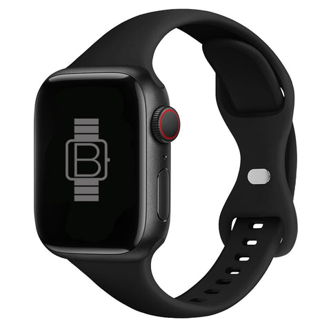 Slim Silicone Sport Band (For Apple Watch) Black