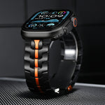 Titanium Iron Man Band (For Apple Watch) Black & Orange