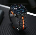 Titanium Iron Man Band (For Apple Watch) Black & Orange