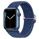 Braided Solo Loop Band (High Quality Nylon For Apple Watch) Blue Starlight Coloured