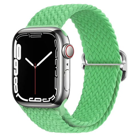 Braided Solo Loop Band (High Quality Nylon For Apple Watch) Bright Green