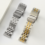 Stainless Steel Band (For Breitling Chronomat, Navitimer, Crosswind, Colt) Silver & Gold