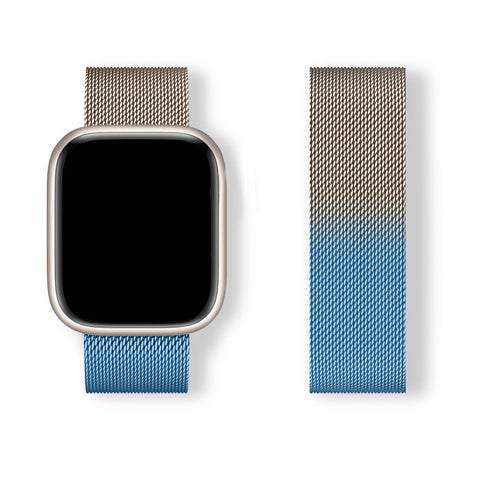 Magnetic Milanese Loop Band (For Apple Watch) Champagne To Sky Blue