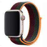 Nylon Woven Sport Loop Band (High Quality) Dark Cherry/Forest Green