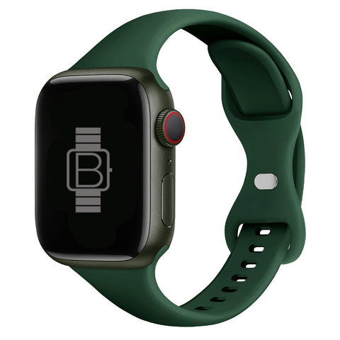 Slim Silicone Sport Band (For Apple Watch) Dark Green