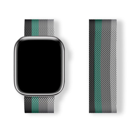 Magnetic Milanese Loop Band (For Apple Watch) Forest Stripe