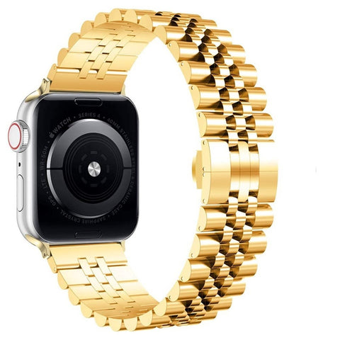 Jubilee Stainless Steel Band (For Apple Watch) Gold