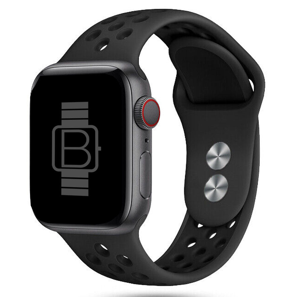 Black and red nike apple watch band best sale