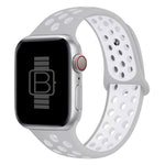 Silicone Nike Style Sport Band (For Apple Watch) Grey & White