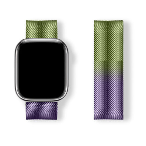 Magnetic Milanese Loop Band (For Apple Watch) Lime Green To Lilac