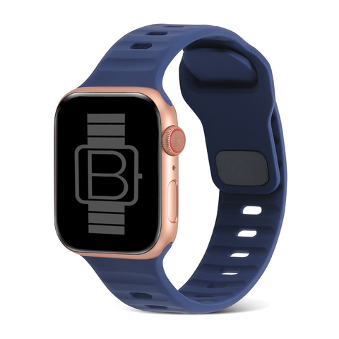 Explorer Style Silicone Band (High Quality For Apple Watch) Midnight Blue