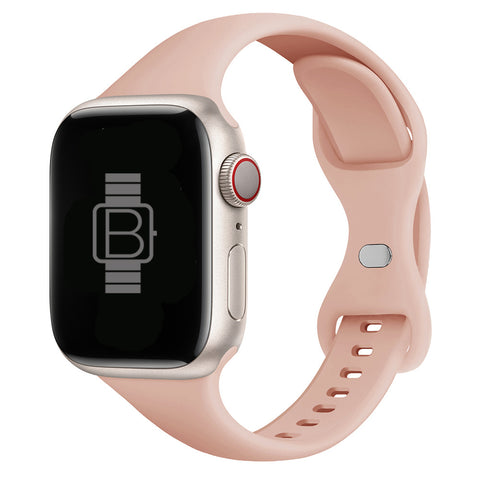 Slim Silicone Sport Band (For Apple Watch) Pink Sand