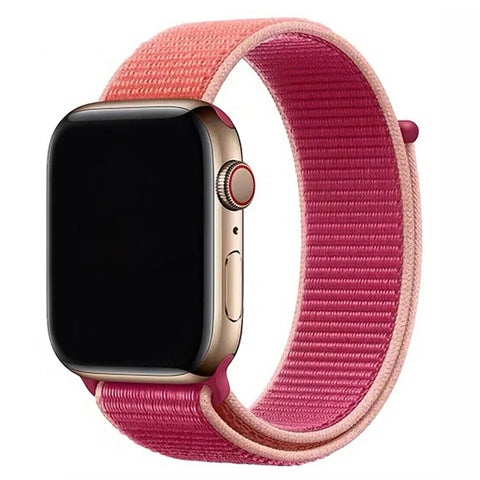 Nylon Woven Sport Loop Band (High Quality) Pomegranate