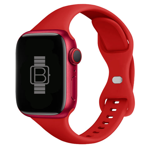 Slim Silicone Sport Band (For Apple Watch) Red