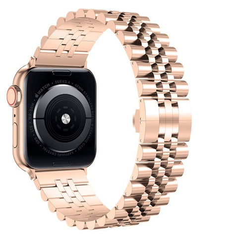 Jubilee Stainless Steel Band (For Apple Watch) Rose Gold