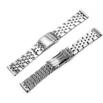 Stainless Steel Band (For Breitling Chronomat, Navitimer, Crosswind, Colt) Silver