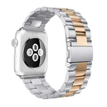 Stainless Steel Band (For Apple Watch) Silver & Rose Gold